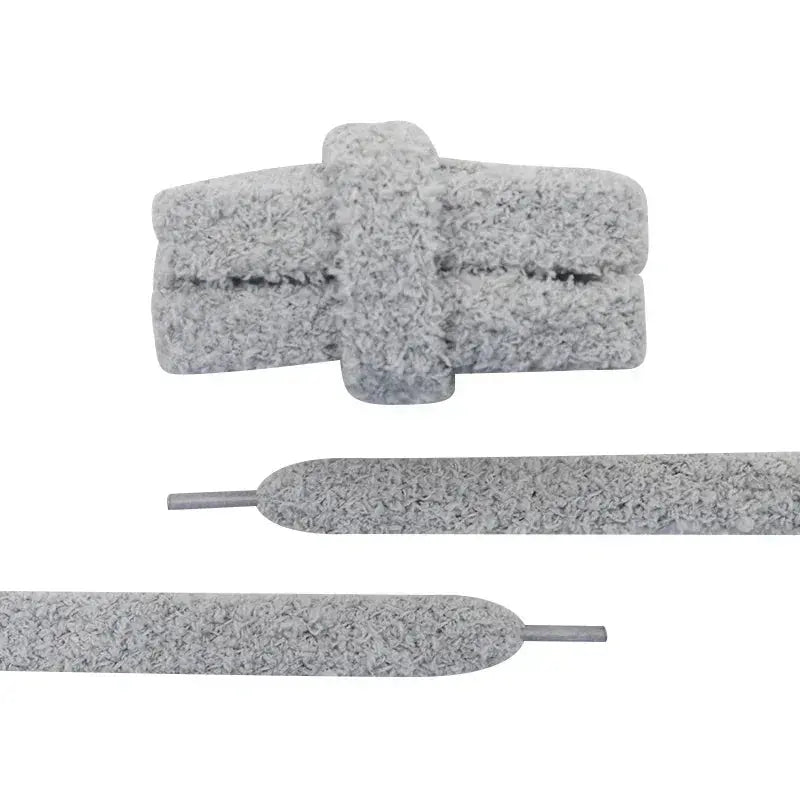 Fall Autumn Winter Fuzzy Shoelaces Soft 15mm Big Fat Plush Towel Laces Halloween Christmas Decoration for Adults Casual Sneakers Cleantapaire