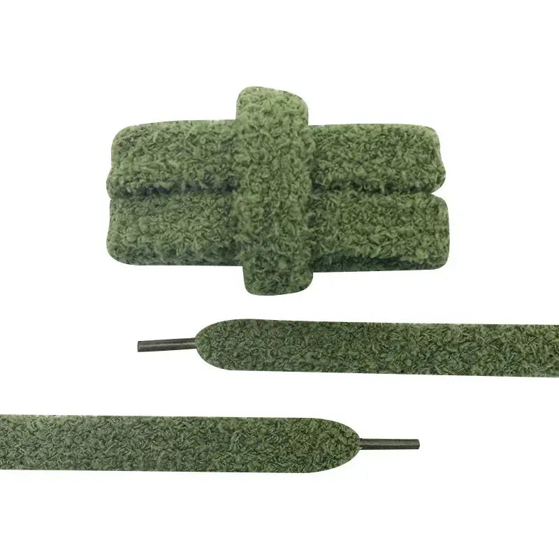 Fall Autumn Winter Fuzzy Shoelaces Soft 15mm Big Fat Plush Towel Laces Halloween Christmas Decoration for Adults Casual Sneakers Cleantapaire