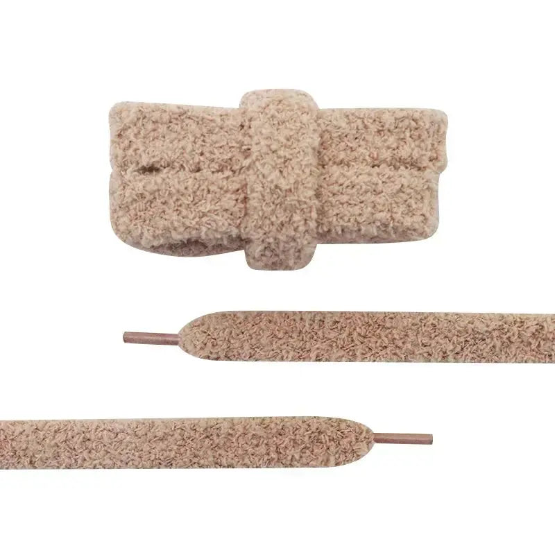 Fall Autumn Winter Fuzzy Shoelaces Soft 15mm Big Fat Plush Towel Laces Halloween Christmas Decoration for Adults Casual Sneakers Cleantapaire